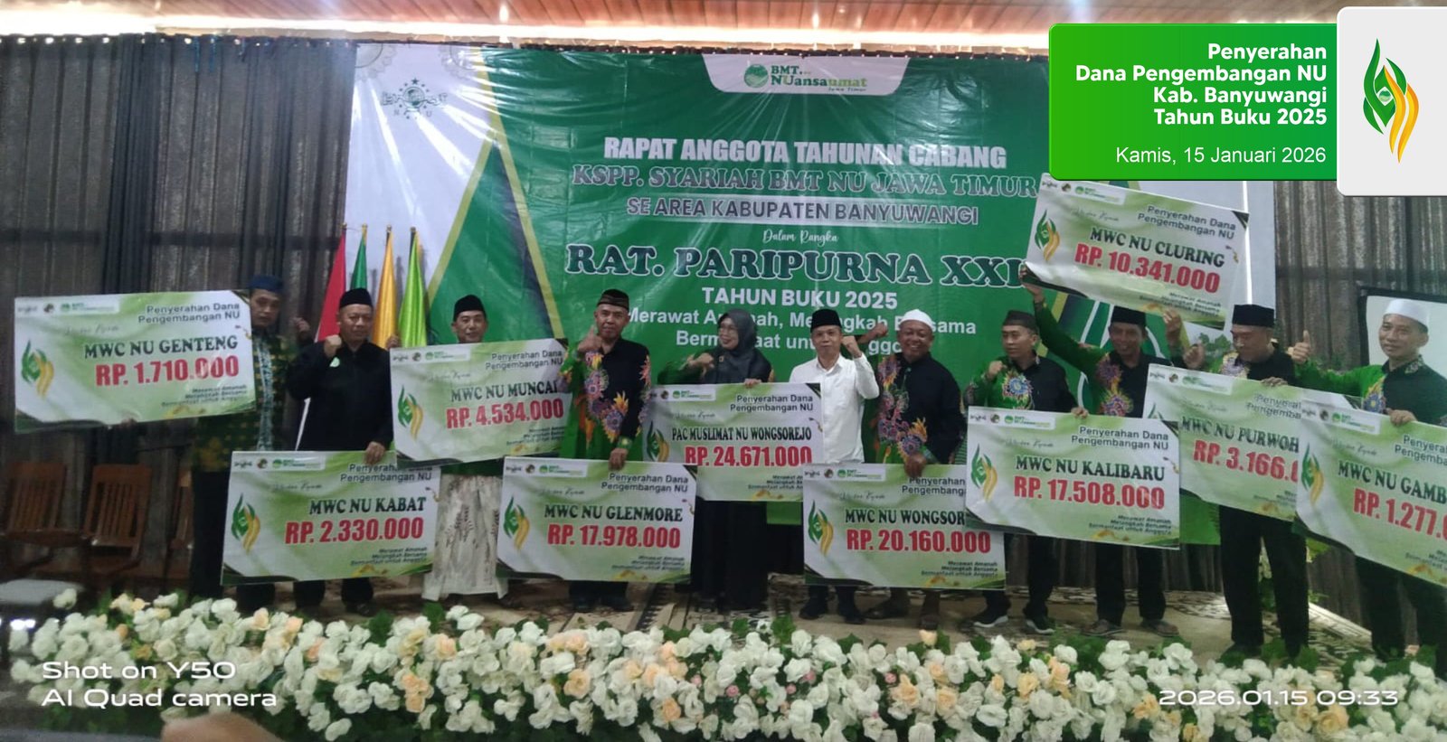 Penyerahan Dana Pengembangan NU Kab. Banyuwangi